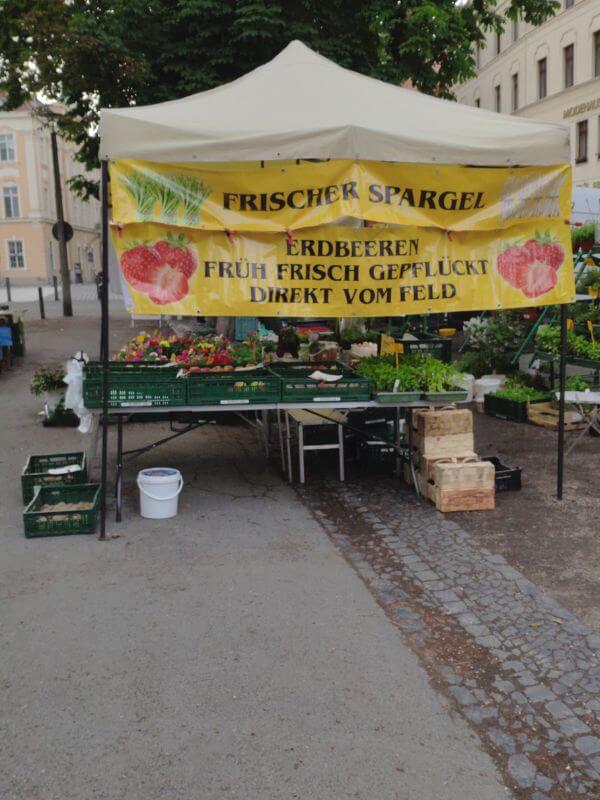 Frische Gemüse und Obst - Wochenmarkt Görlitz