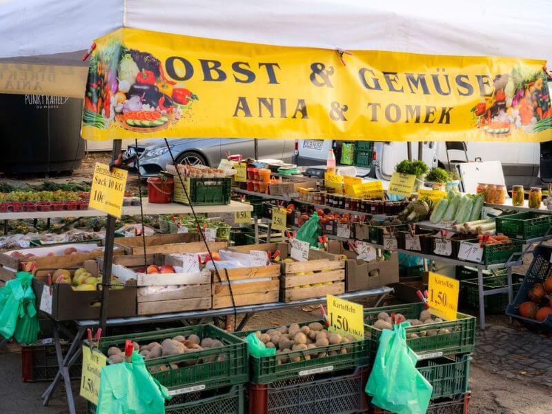 Görlitz Wochenmarkt frisches Obst und Gemüse