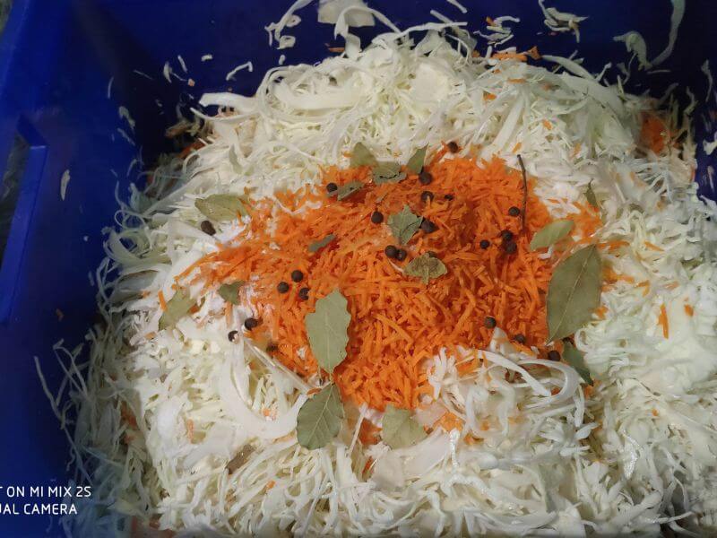 Görlitzer Wochenmarkt - selbstgemachte Produkte - Sauerkraut frisch hausgemacht