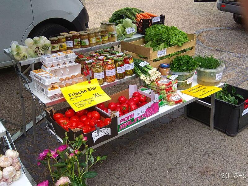 Wochenmarkt Görlitz frisches Obst und Gemüse
